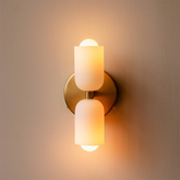 CreamGlow – Elegant Double-Head Wall Sconce for Modern Sophisticatio