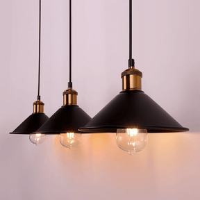 BrassGlow – Vintage Industrial Cone Pendant Light for Classic Ambiance