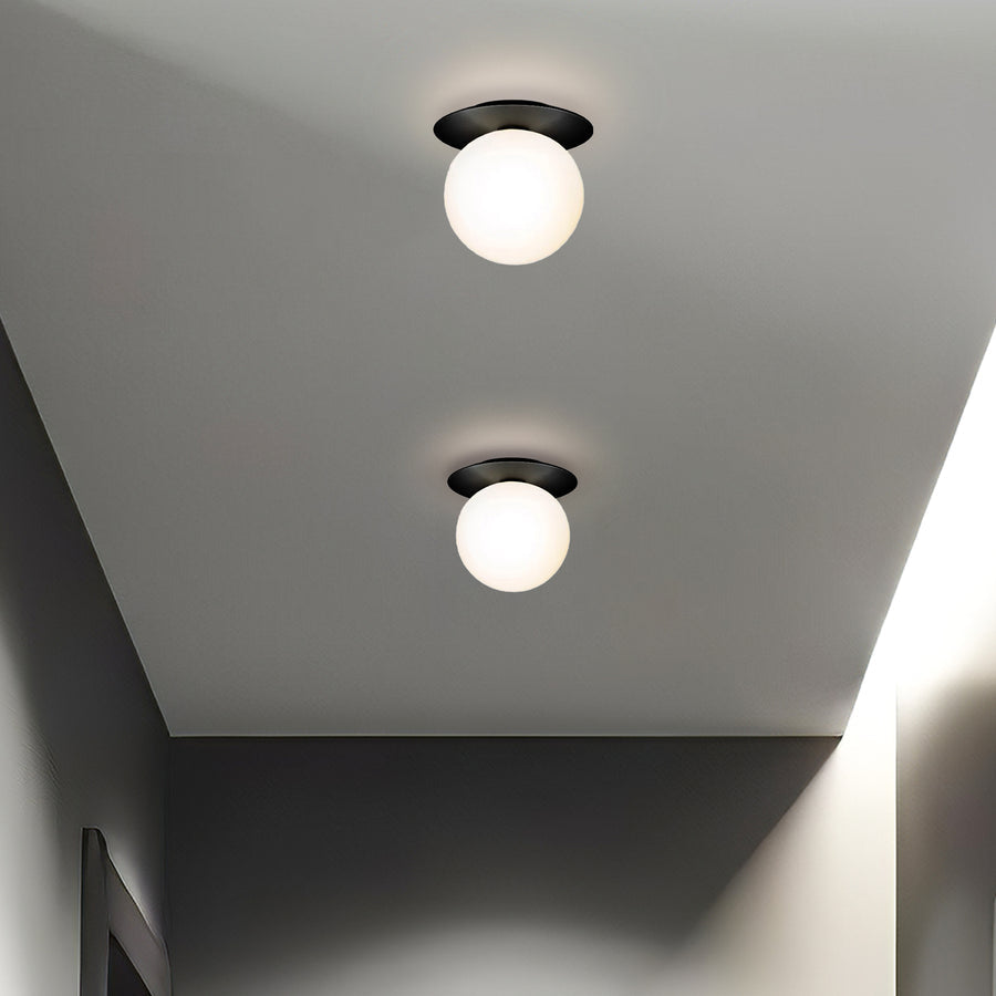 LumiGlow - Classic Round Glass Ceiling Lights for luxurious Hallway Décor