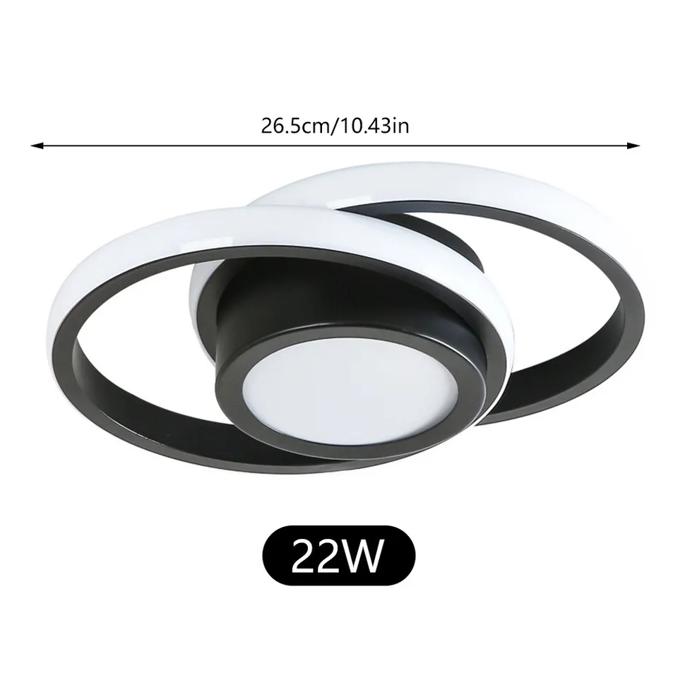 LunaGlow - Minimalist Double Ring LED Ceiling Lamp for Modern Interiors