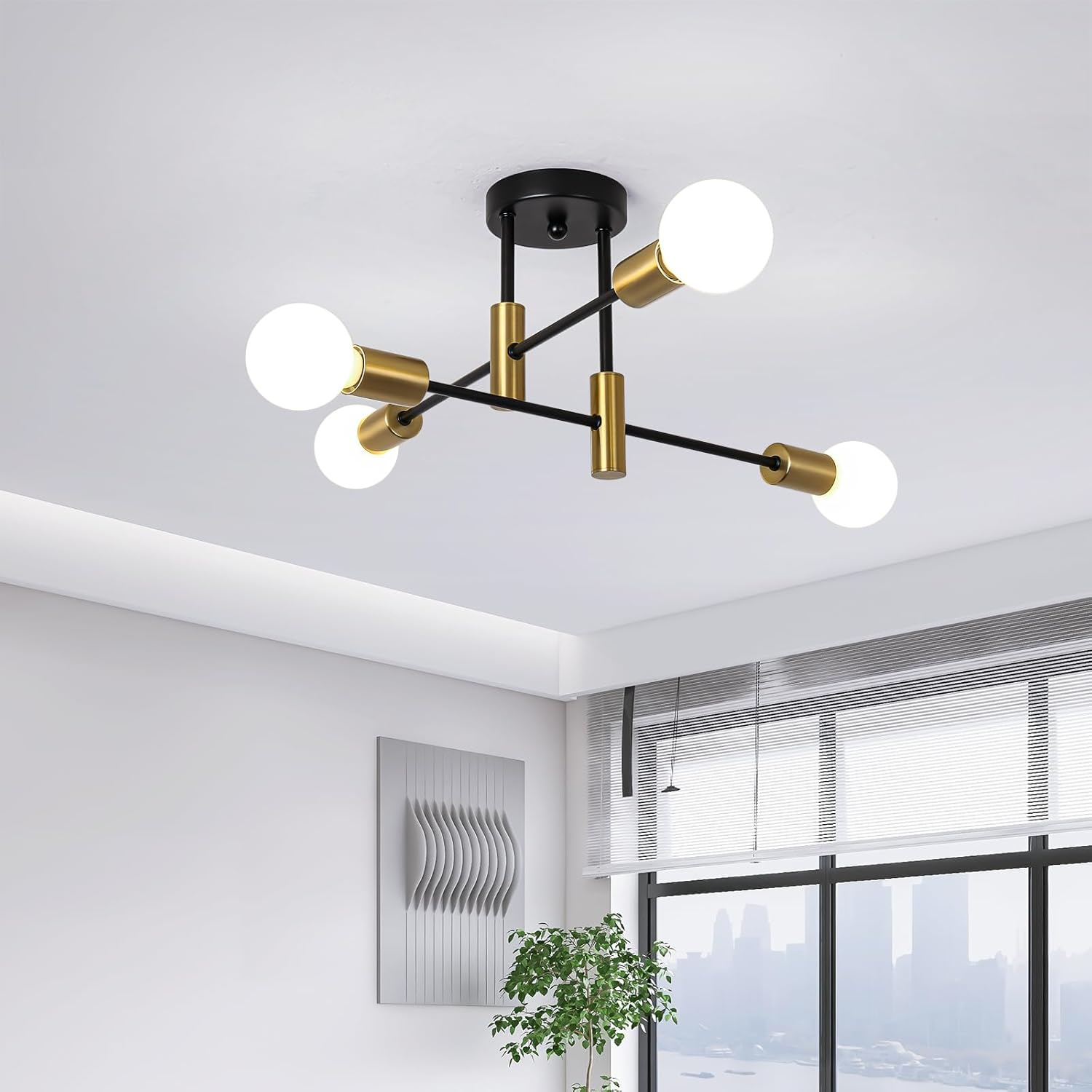 ScandiGlow - Sleek Scandinavian Ceiling Light for Modern Interiors