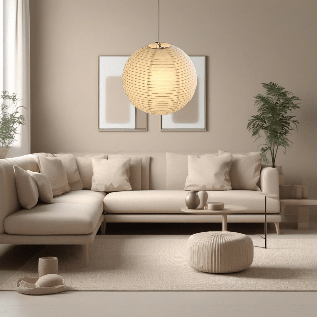 LumoLantern – Modern Pendant Light Fixture with Soft Diffused Lantern Design