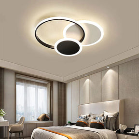 RoundGlow – Elegant LED Flush Mount Ceiling Light for a Sophisticated Bedroom