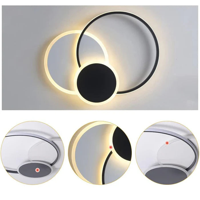 RoundGlow – Elegant LED Flush Mount Ceiling Light for a Sophisticated Bedroom