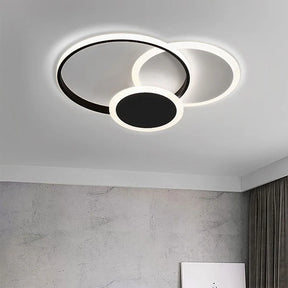 RoundGlow – Elegant LED Flush Mount Ceiling Light for a Sophisticated Bedroom