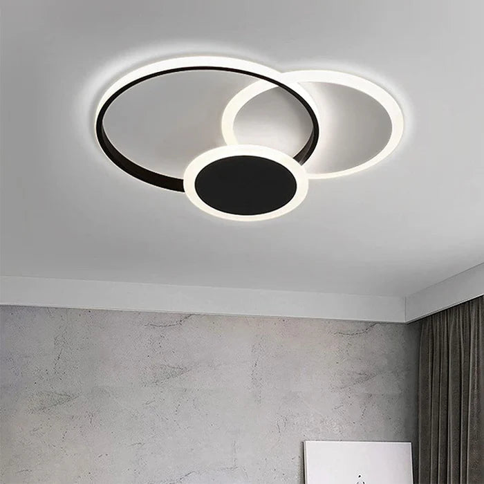 RoundGlow – Elegant LED Flush Mount Ceiling Light for a Sophisticated Bedroom