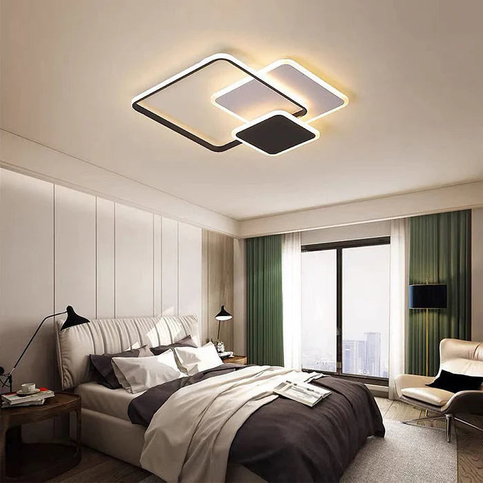 RoundGlow – Elegant LED Flush Mount Ceiling Light for a Sophisticated Bedroom