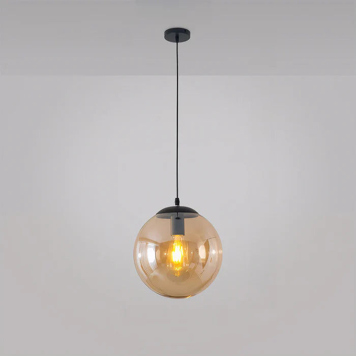 LumiOrb – Nordic Round Glass Pendant Light for a Modern Kitchen