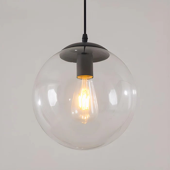 LumiOrb – Nordic Round Glass Pendant Light for a Modern Kitchen