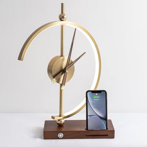 GlowClock - Stylish Clock Lamp with Wireless Charging and Energy-Efficient Lighting