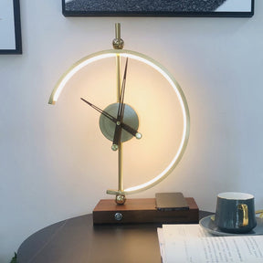 LumeClock - Modern Lamp with Clock and Wireless Charging for Home and Office