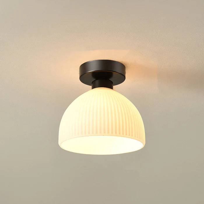 LuxeGlow - Compact glass ceiling light for hallway with elegant design