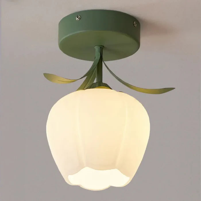 TiffaGlow - Stylish ceiling light with floral design and vintage charm