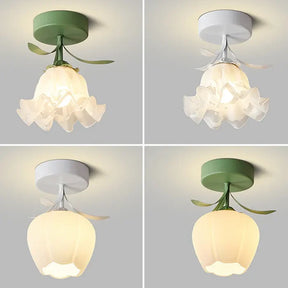 TiffaGlow - Stylish ceiling light with floral design and vintage charm