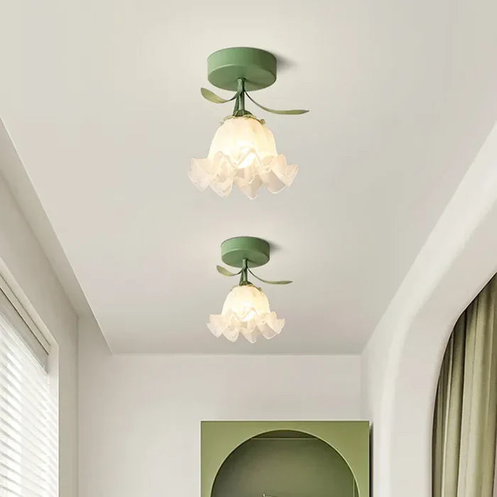 TiffaGlow - Stylish ceiling light with floral design and vintage charm