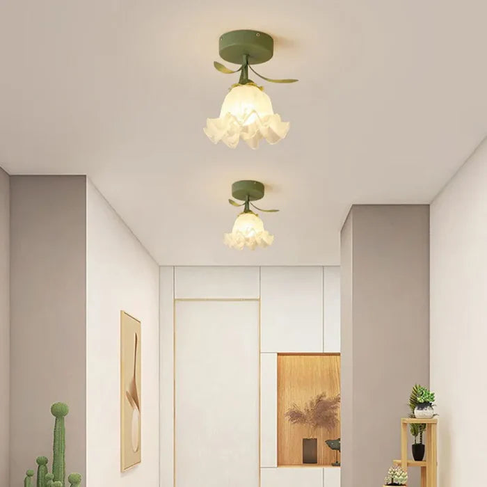 TiffaGlow - Stylish ceiling light with floral design and vintage charm