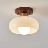 GlowVie - Vintage Glass Ceiling Light with Round Shade