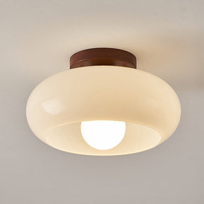 GlowVie - Vintage Glass Ceiling Light with Round Shade