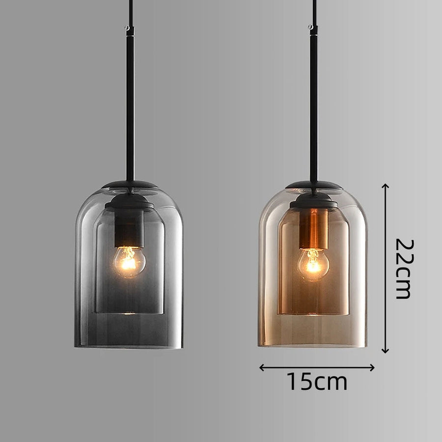 LumiScape - Modern Double Layer Pendant Light for Dining Room and Stylish Interiors