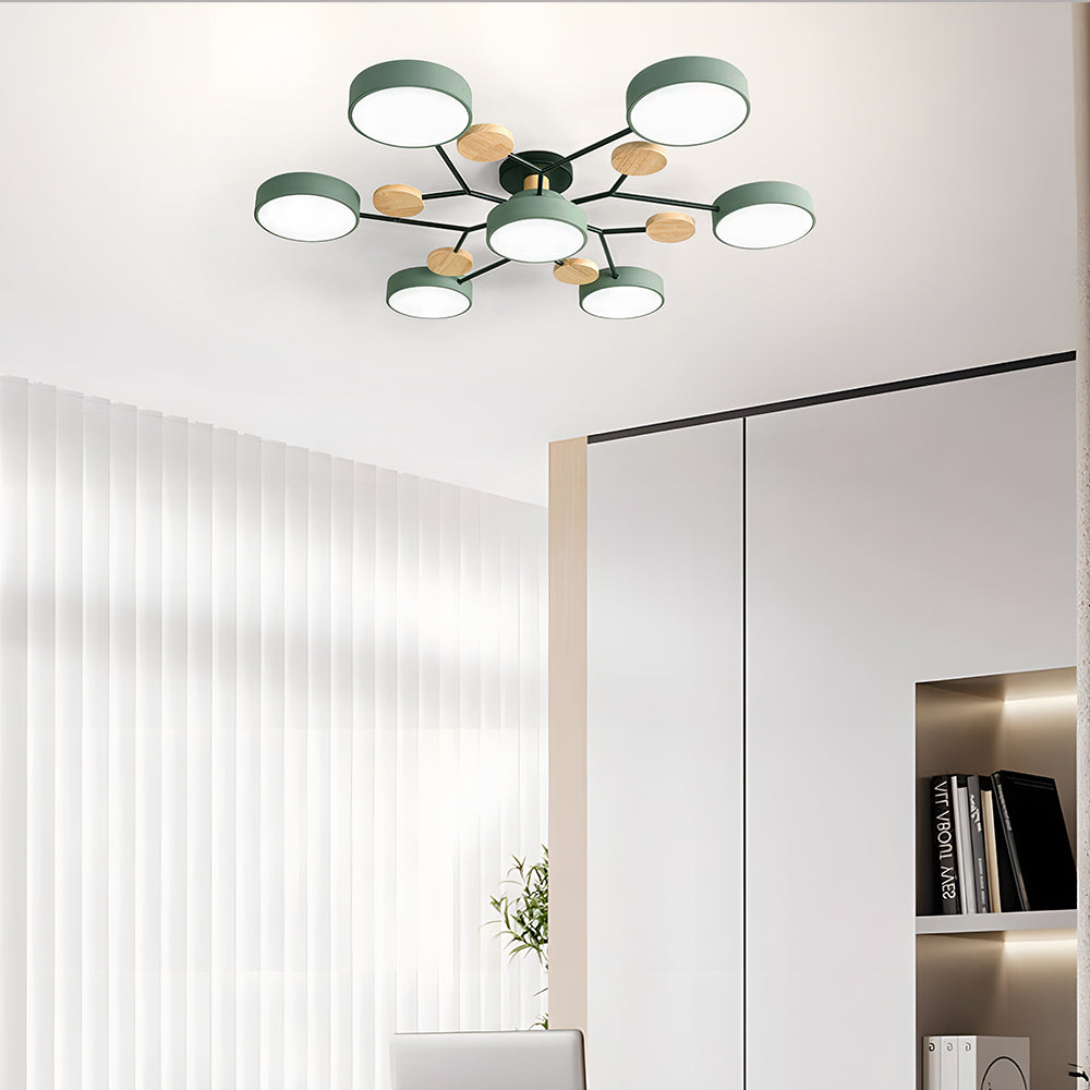 GlowNest - Modern Multi-Arm LED Ceiling Light, Contemporary Statement Piece