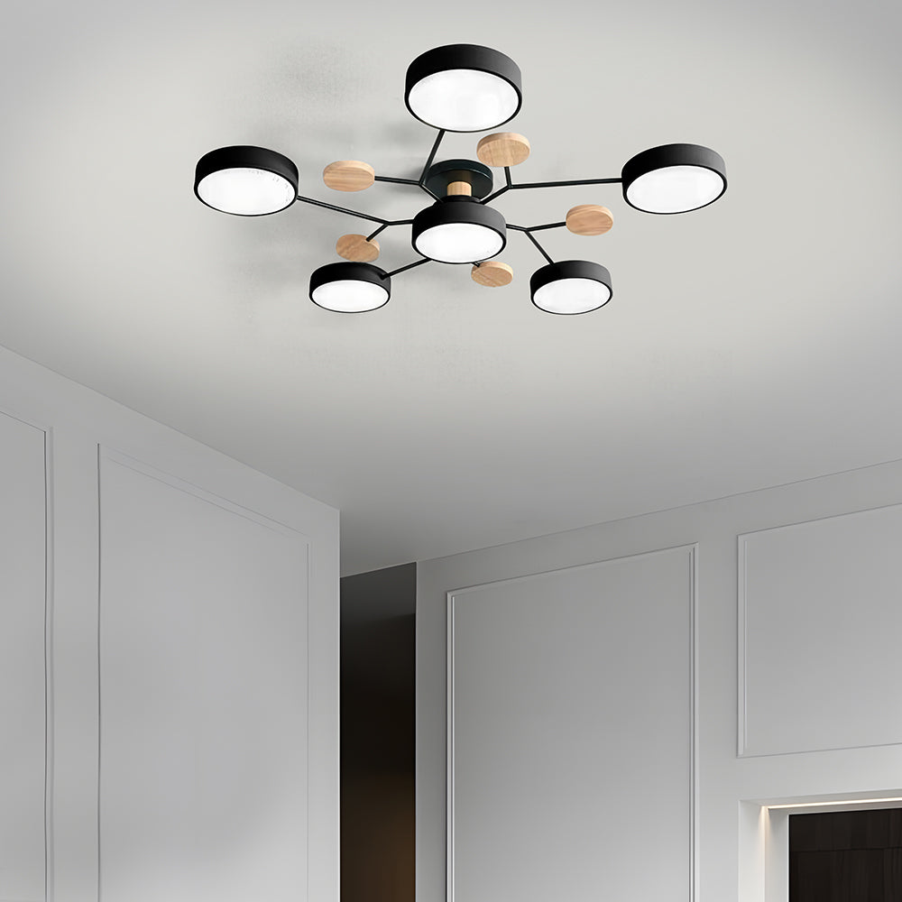 GlowNest - Modern Multi-Arm LED Ceiling Light, Contemporary Statement Piece