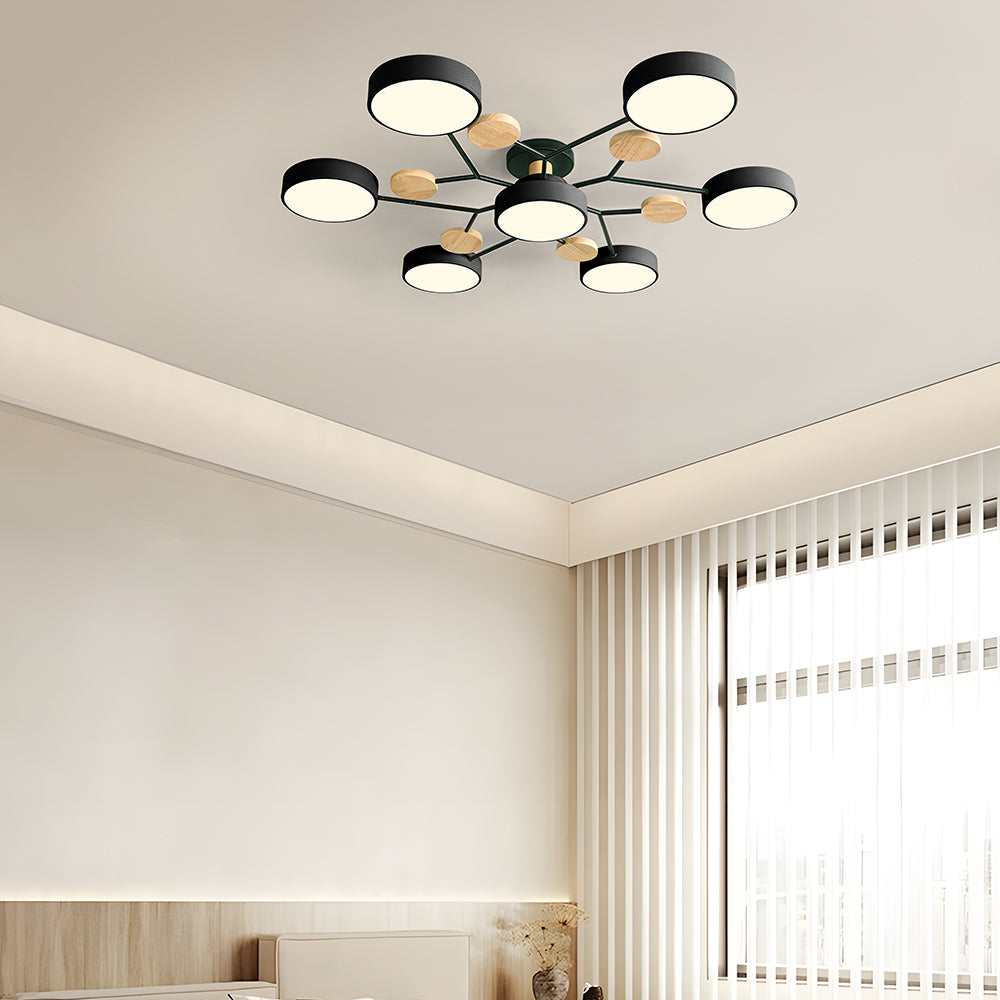 GlowNest - Modern Multi-Arm LED Ceiling Light, Contemporary Statement Piece