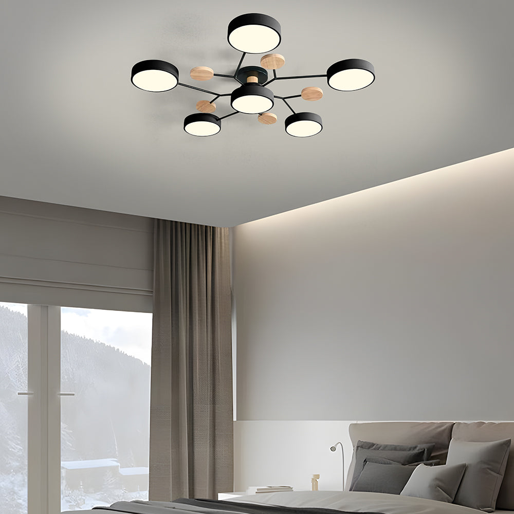 GlowNest - Modern Multi-Arm LED Ceiling Light, Contemporary Statement Piece