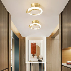 LumiGold - Mini Gold LED Ceiling Light for Luxurious Interiors