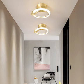 LumiGold - Mini Gold LED Ceiling Light for Luxurious Interiors