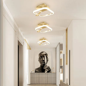 LumiGold - Mini Gold LED Ceiling Light for Luxurious Interiors