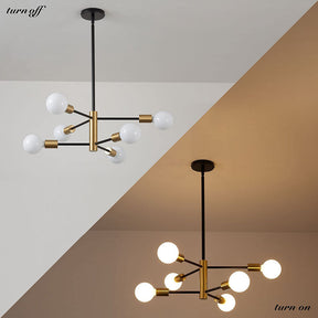 GlowLift - Modern Adjustable Ceiling Light for Living Room with Chandelier Design