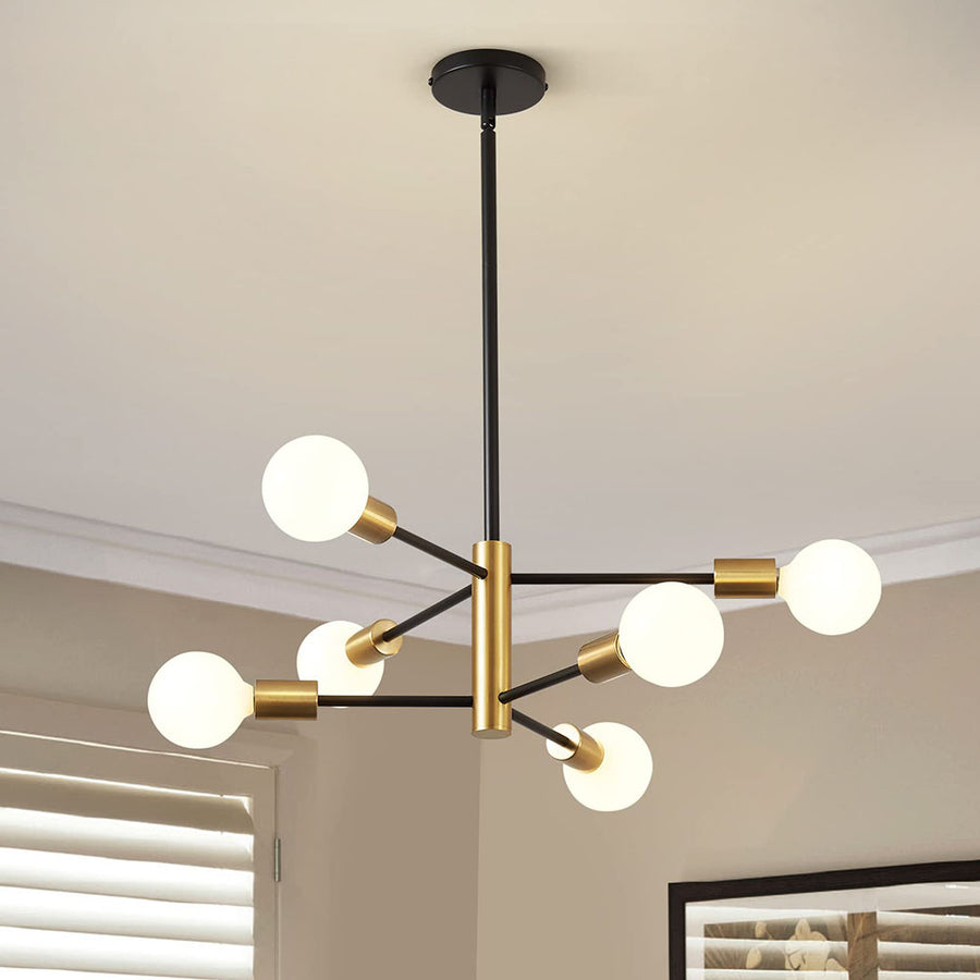 GlowLift - Modern Adjustable Ceiling Light for Living Room with Chandelier Design