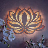 AuraBloom – Modern Lotus Flower Mandala LED Wall Light