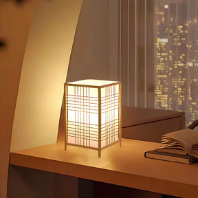 SereneGlow - Japanese-inspired LED table lamp with calming light and elegant design