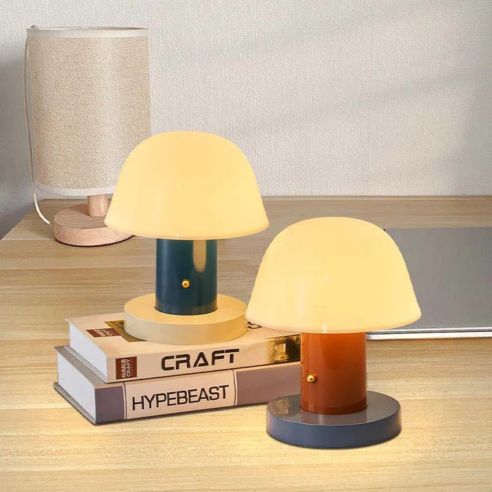 MushGlow - Stylish mushroom table lamp with whimsical design and soft lighting