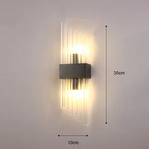 VeraGlow – Elegant Vertical Glass Rod Wall Lamp for Chic Interiors