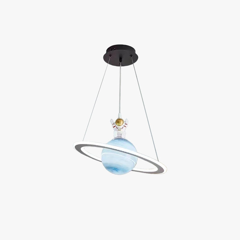 CosmoGlow – Whimsical Space Themed Pendant Light with Planet and Astronaut