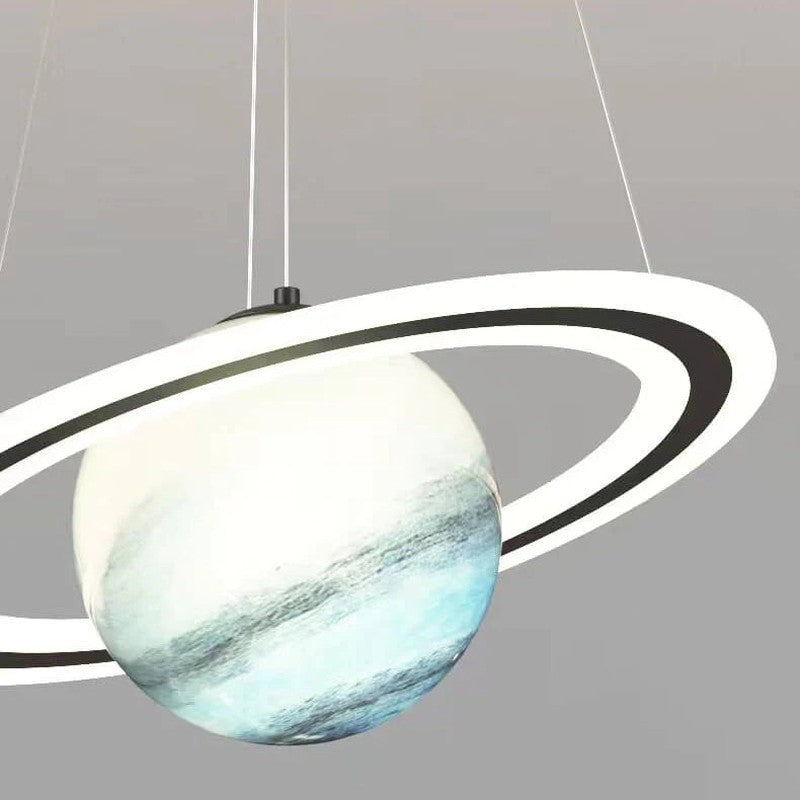 CosmoGlow – Whimsical Space Themed Pendant Light with Planet and Astronaut