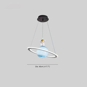 CosmoGlow – Whimsical Space Themed Pendant Light with Planet and Astronaut