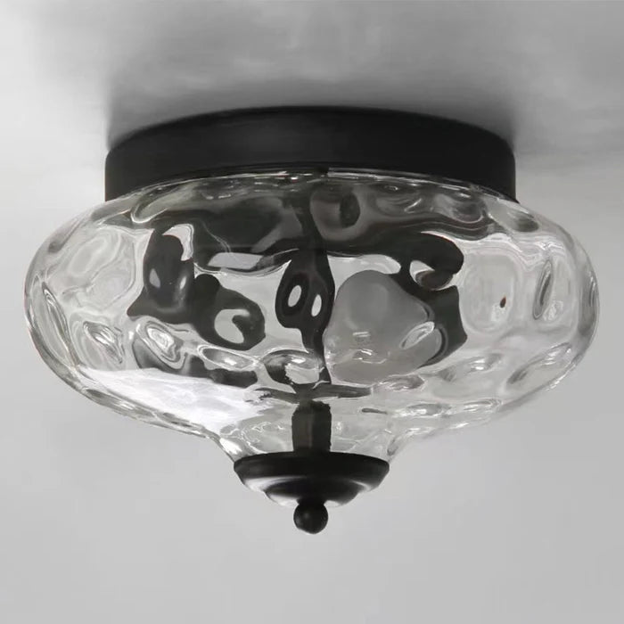 LumoBubble – Modern Glass Ceiling Light with Textured Glow