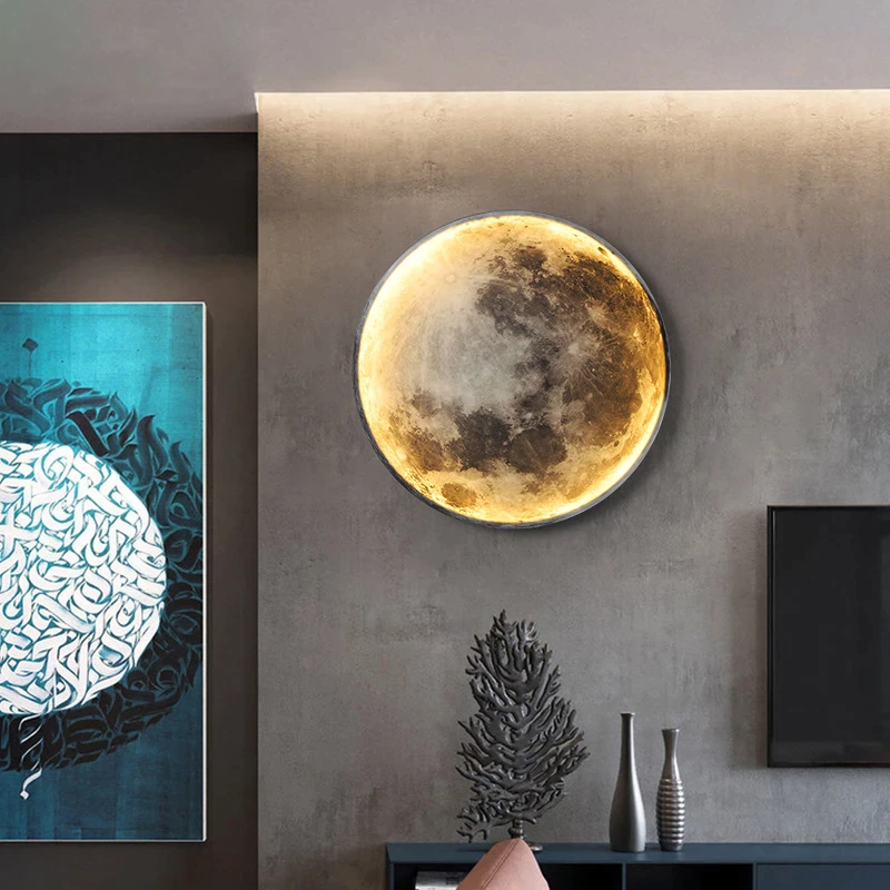 LunaGlow - Moon Shaped LED Wall Lamp with Adjustable Brightness and Color Temperature