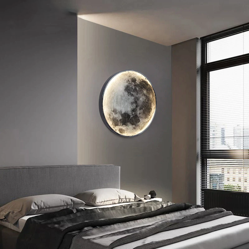 LunaGlow - Moon Shaped LED Wall Lamp with Adjustable Brightness and Color Temperature