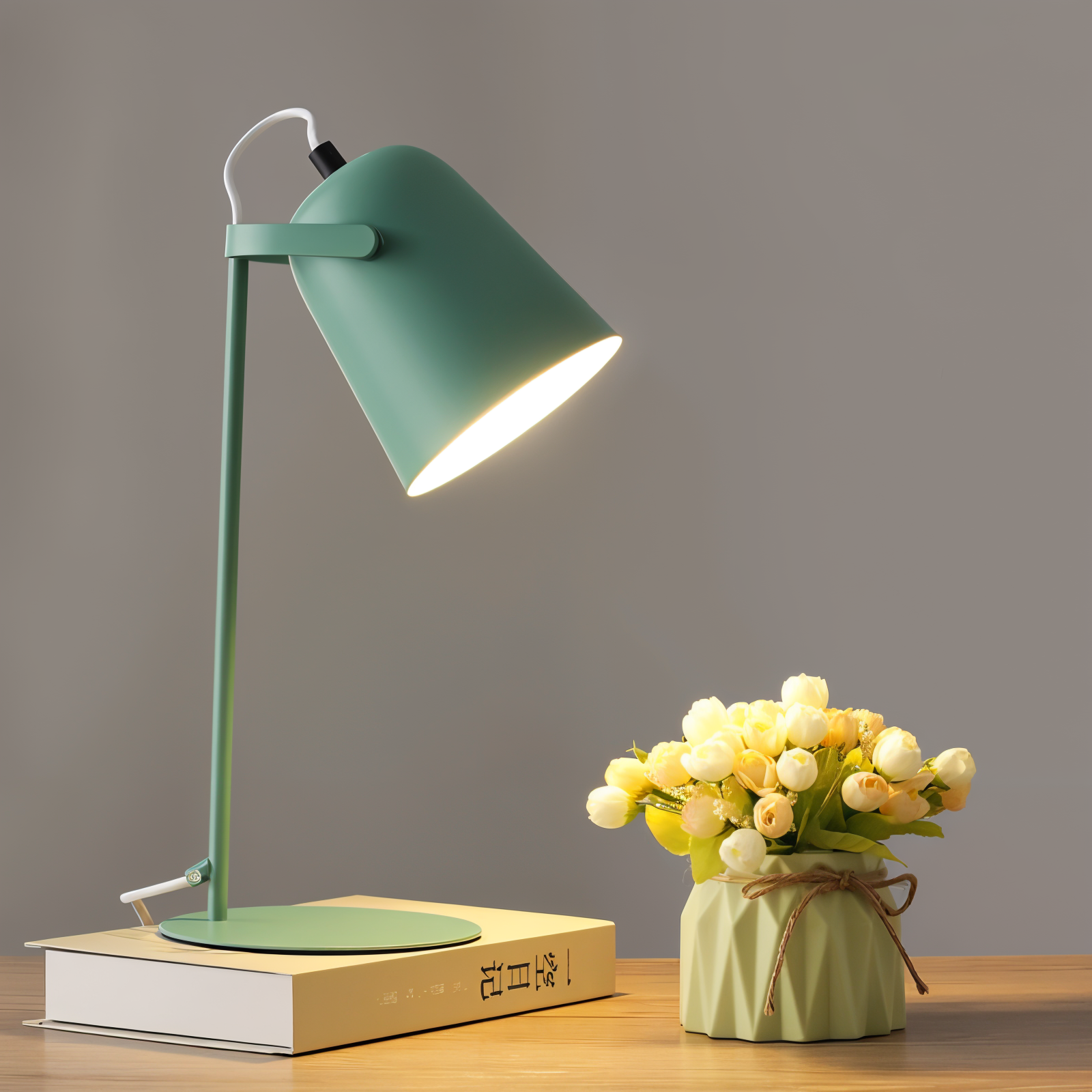 LumoBright – Sleek Conical Table Lamp with Adjustable Arm