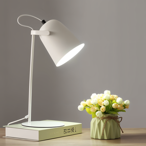 LumoBright – Sleek Conical Table Lamp with Adjustable Arm