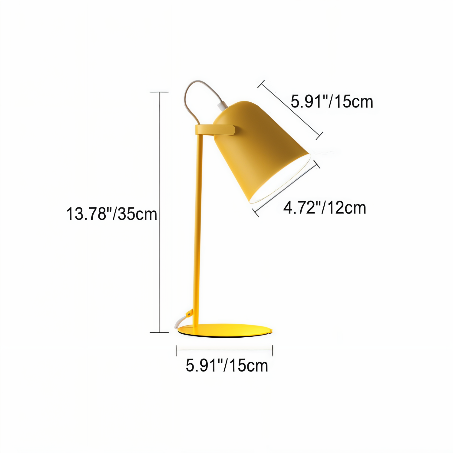 LumoBright – Sleek Conical Table Lamp with Adjustable Arm