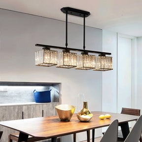 LuxeLume – Modern Crystal -Light Pendant Chandelier for Dining Room & Kitchen