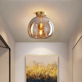 LumiSphere – Elegant Dome Glass Ceiling Light with a Contemporary Glow