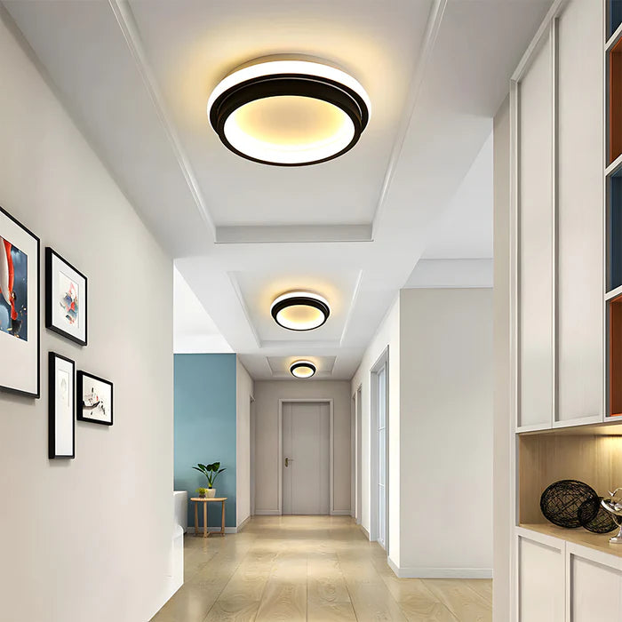 LumeSquare – Stylish Flush Mount Ceiling Light for a Modern Bedroom