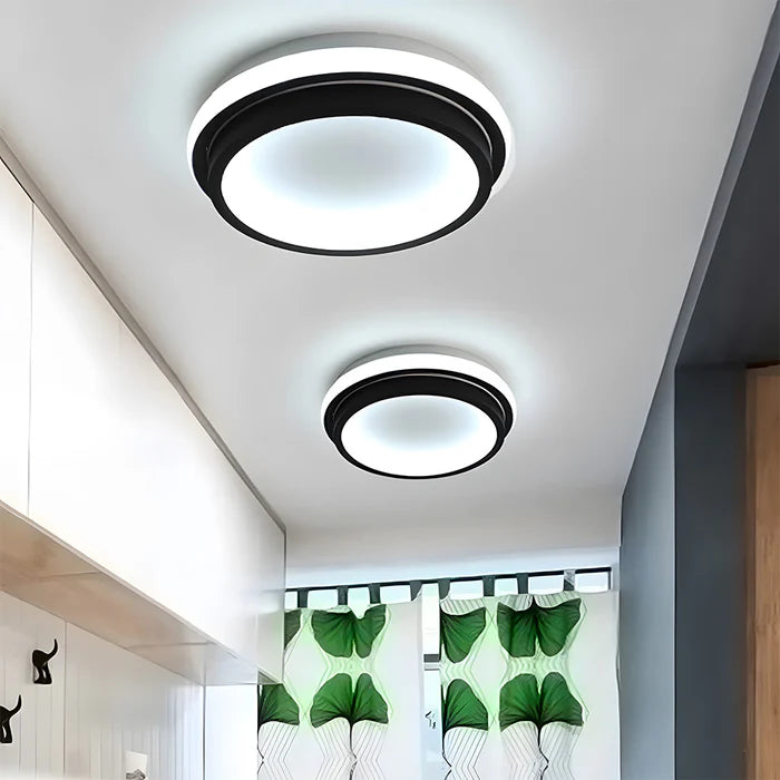 LumeSquare – Stylish Flush Mount Ceiling Light for a Modern Bedroom