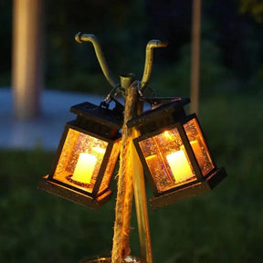 AuraGlow - Elegant Wireless Garden Lantern for a Cozy Outdoor Atmosphere